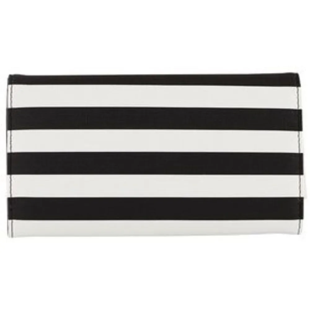 Kut From The Cloth Wallet Striped Slim Vegan Trifold Dust Bag New Sealed